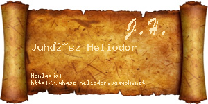 Juhász Heliodor névjegykártya